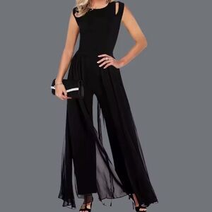 Melrose Chic Black Sleeveless Jumpsuit